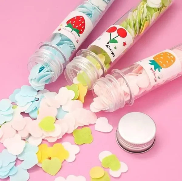 200 Pcs Disposable Paper Soap With Portable Tube Bottle