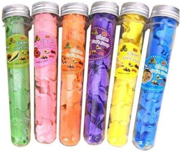 200 Pcs Disposable Paper Soap With Portable Tube Bottle