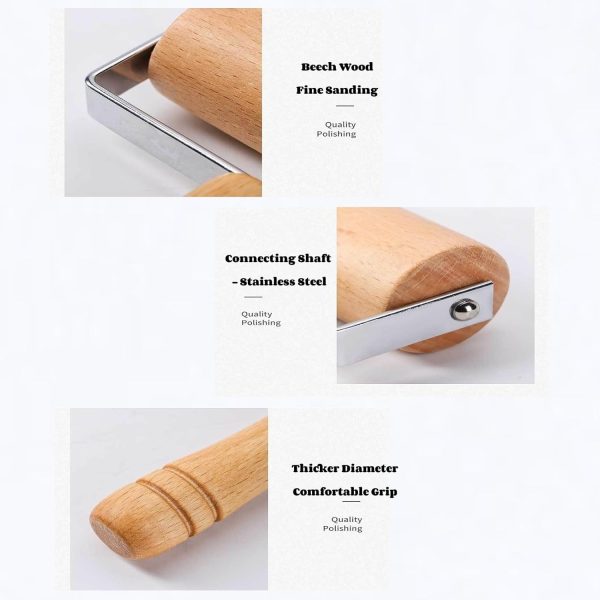 2pcs Wooden Rolling Pin For Baking
