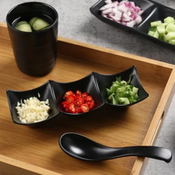 3-compartment Dipping Sauce Dish