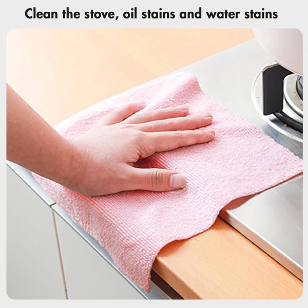 Microfiber Cleaning Cloths – 10-Piece Reusable Tissue Box Set for Multi-Purpose Cleaning