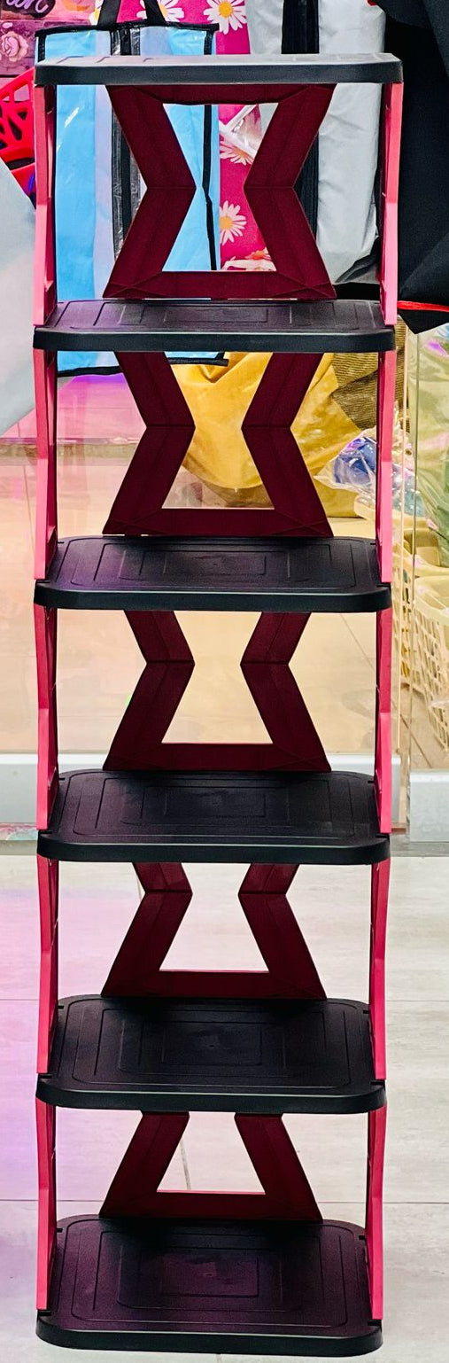 6 Floor Shoe Rack – Unique X Design Shoe Rack- High Quality