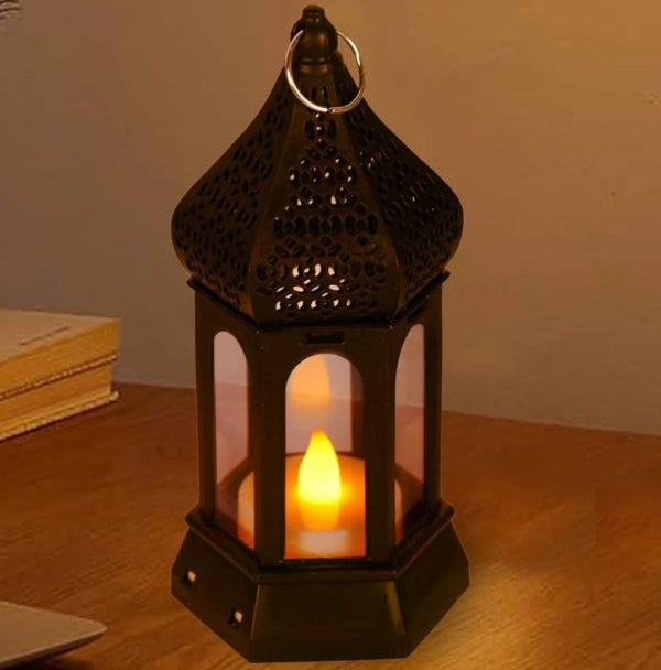 Antique Black Candle Lamp Atmosphere Decoration