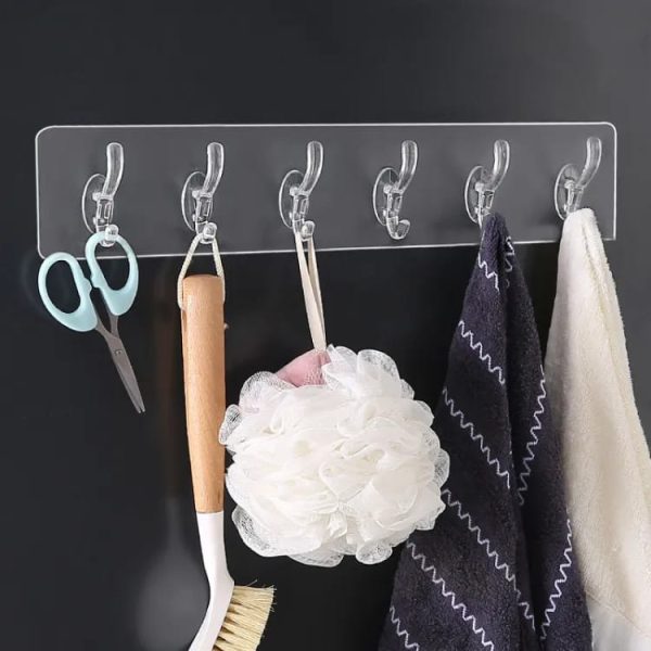 Double Row Adhesive Hook | Transparent Sticky Hook