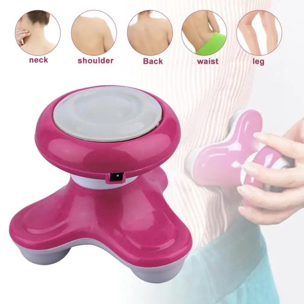 Mini Portable Full Body Relaxation Massage Wave Vibrating Usb Triangle Electric Handle Massager .