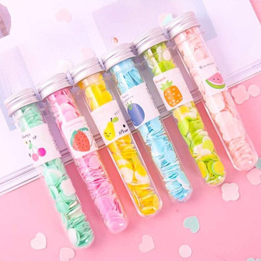 200 Pcs Disposable Paper Soap With Portable Tube Bottle