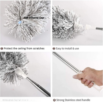 Extendable Telescope Microfiber Duster Long Handle For Cleaning Dust