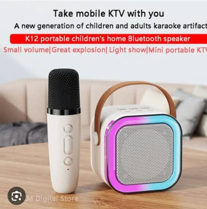 K12 Wireless Audio Microphone Bluetooth Speaker Portable Stereo Speaker