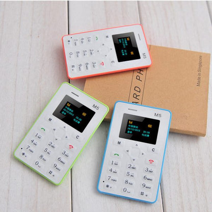 M5 Mini Mobile Credit Card Size(random Color )
