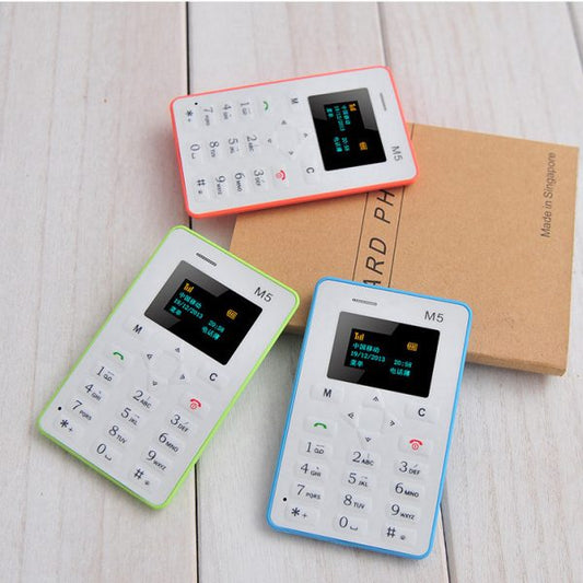 M5 Mini Mobile Credit Card Size(random Color )