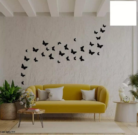 3d Wooden Butterfly Wooden Wall Decoration Items For Home(pack Of 30)