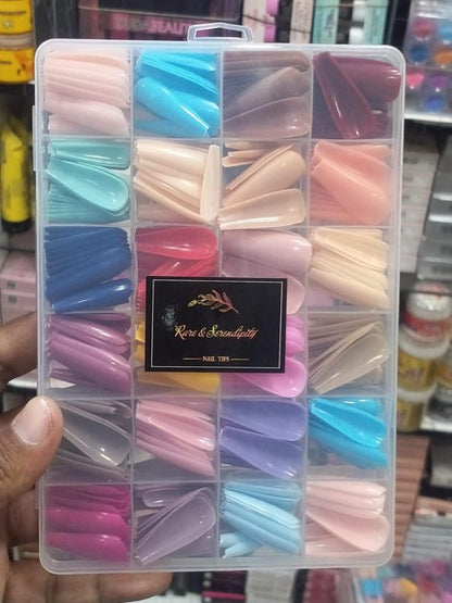 Rare & Serendipity Nail Tips [576 Pieces] In Each Box | With Glue